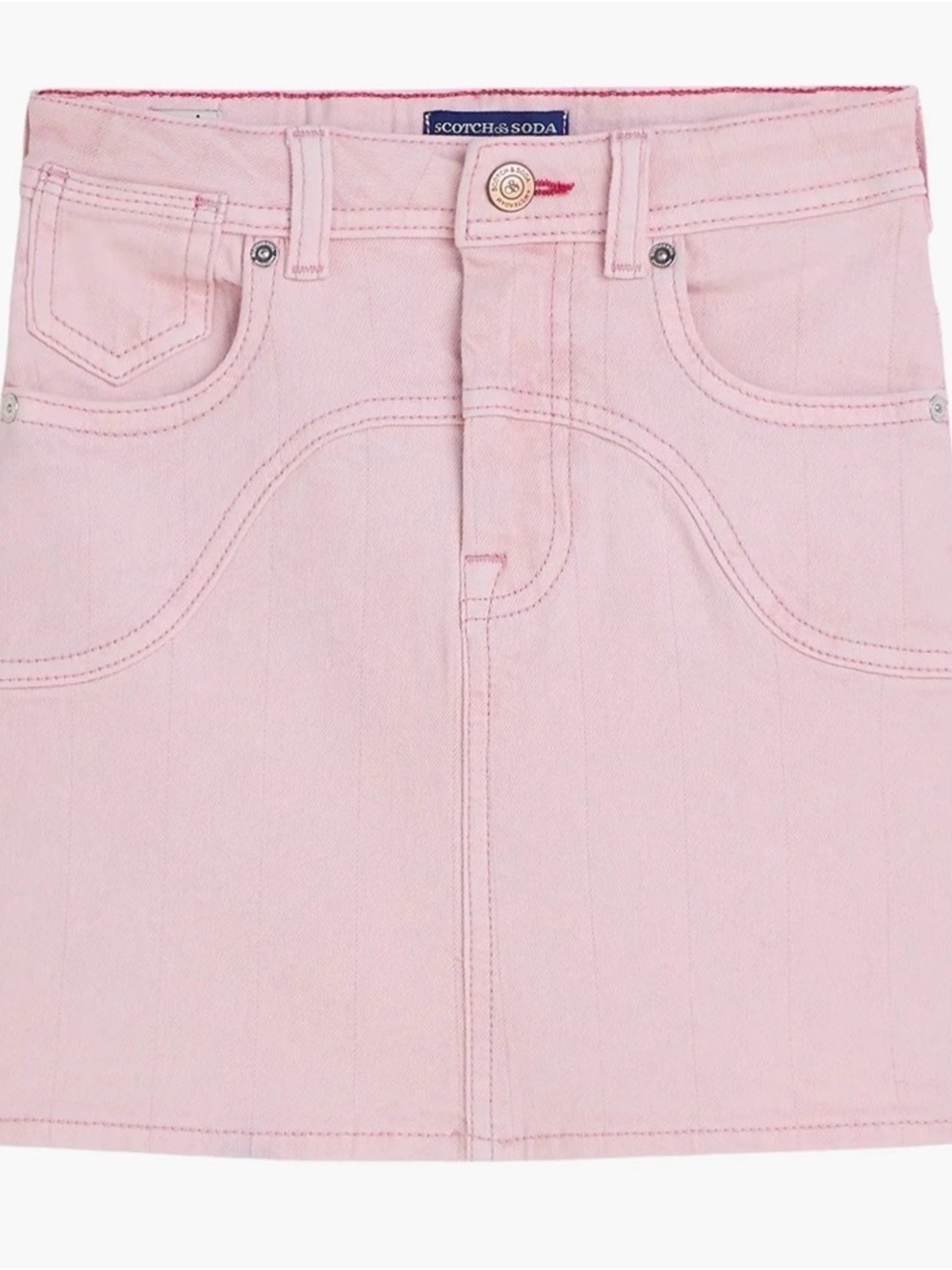 NWT Scotch & Soda pink denim skirt